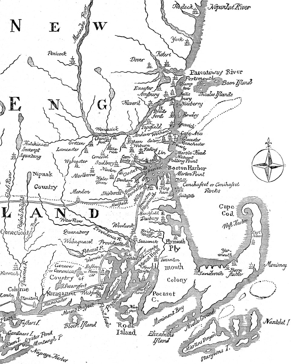historical New England map