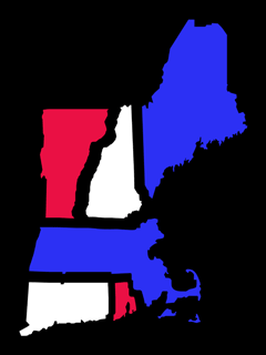 New England States outline maps